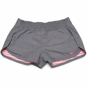 Nike Women’s Reversible Running Shorts Size Small Gray Pink Striped